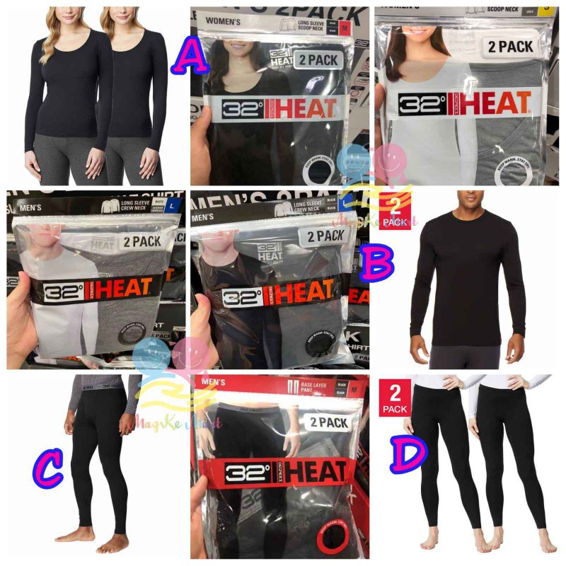 美國 32 Degrees Heat 熱感防寒 (B) 男裝內衣 XL碼