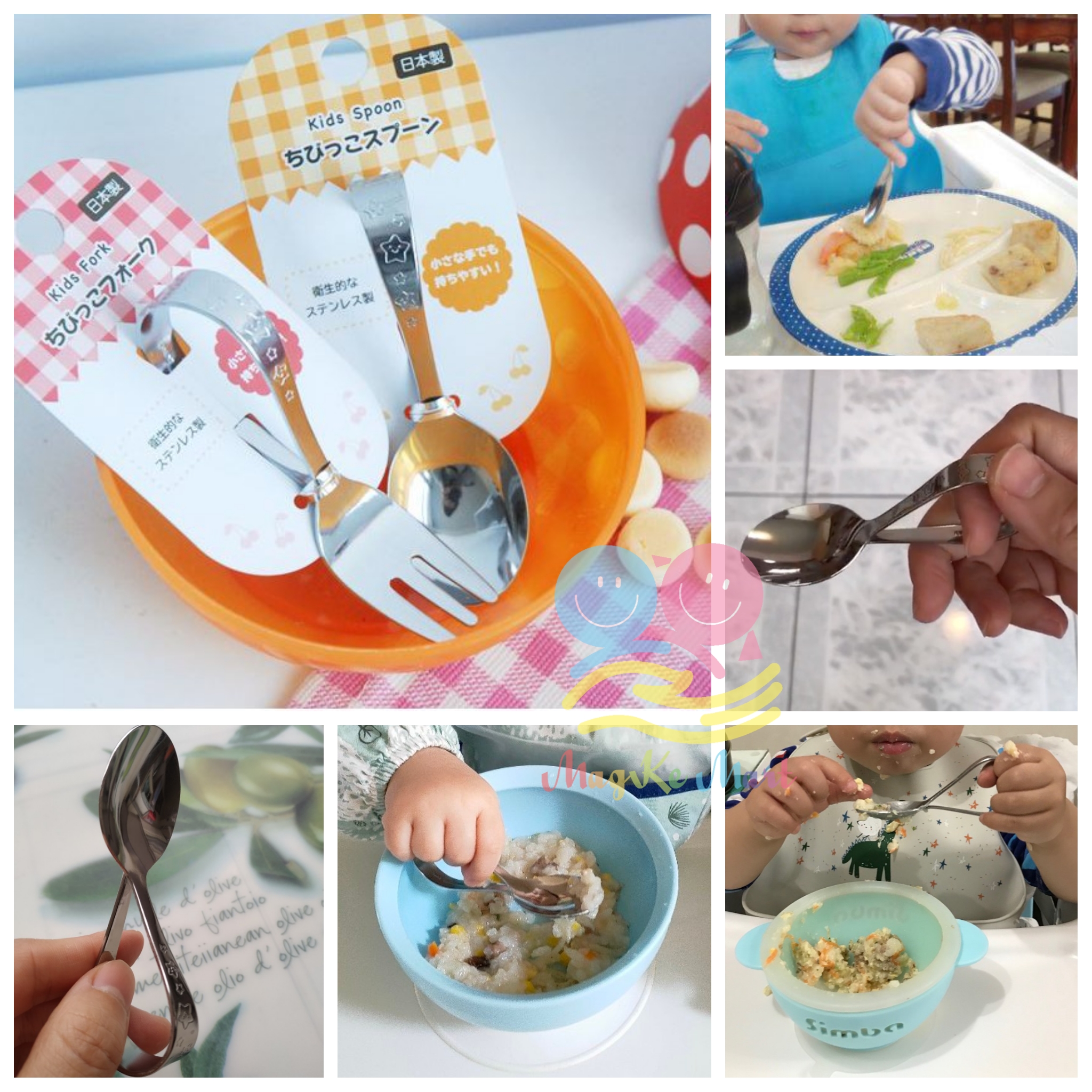 日本 ECHO 不鏽鋼幼兒進食學習餐具 (A) 學習湯匙