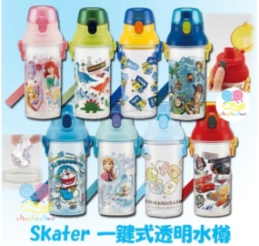 日本 Skater 一鍵式透明水樽 480ml